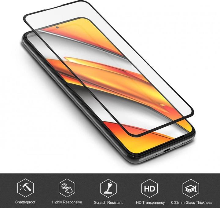 Produktbild Screenguard Xiaomi Poco F3 Full Screen Panzerglas Schutzfolie 2.5D 9H (1 Stk., Xiaomi Poco F3)