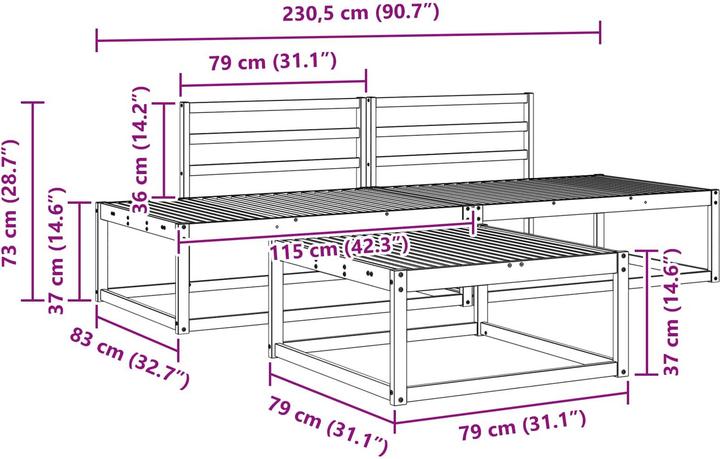 Produktbild vidaXL Outdoor-Sofa
