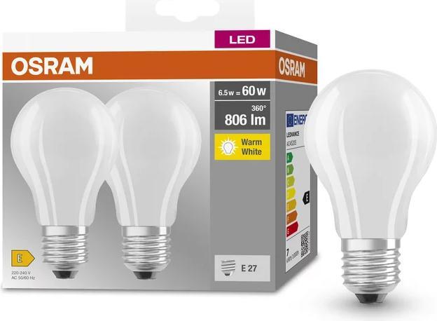 Image du produit Osram LED Base Classic (E27, 806 lm, 2x)