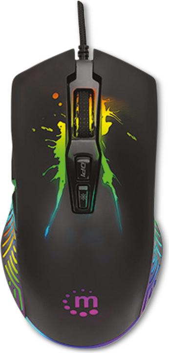 Actual product image Manhattan RGB LED Optical USB Gaming Mouse (Cable)