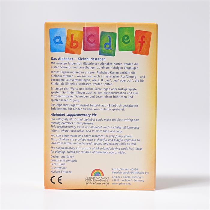 Actual product image Grimm's Alphabet, lowercase letters (German, English)