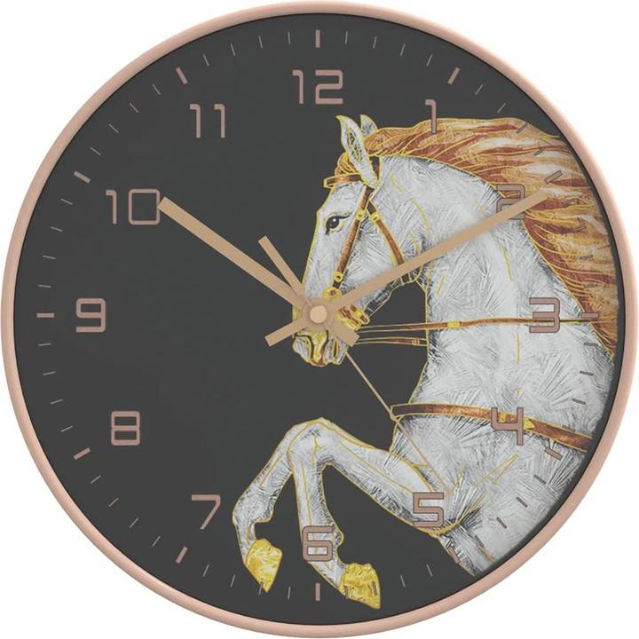 VidaXL Wanduhr Golden und Ø29,5 cm Polystyren und Glas (29.50 cm)