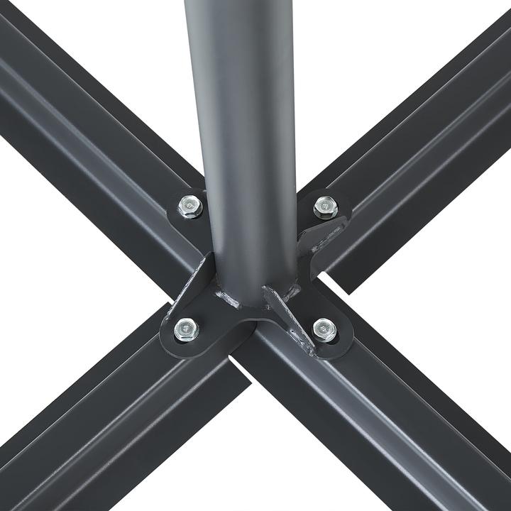 Actual product image Beliani Parasol stand black cross base 100 x 100 cm VICCHIO