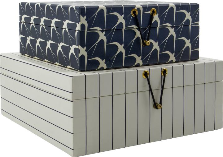 Actual product image House Doctor Storage boxes, HDKeep, SandDark blue (25 cm, 2x)
