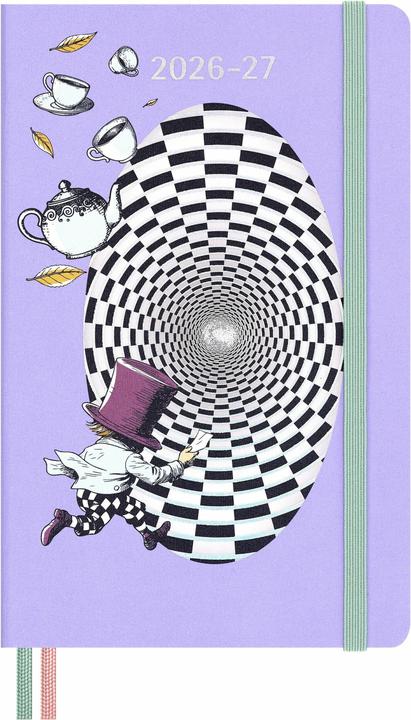 Moleskine Alice im Wunderland 18 Monate Wochen-Notizkalender 2026/2027, L/A5, 1 Wo = 1 Seite (A5, 1 Woche / 1 Seite)