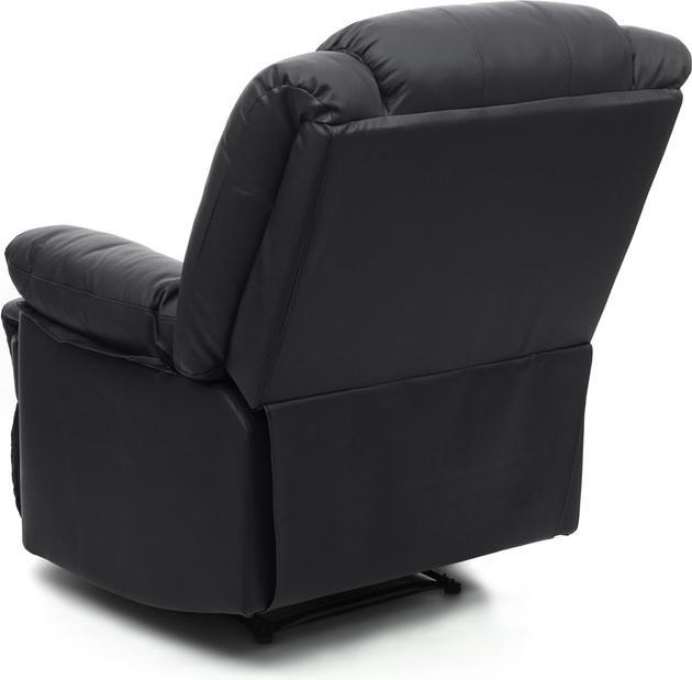 Image du produit Swisshandel24 Fauteuil de télévision, fauteuil de relaxation Fauteuil, cuir + similicuir 103x83x91cm - noir