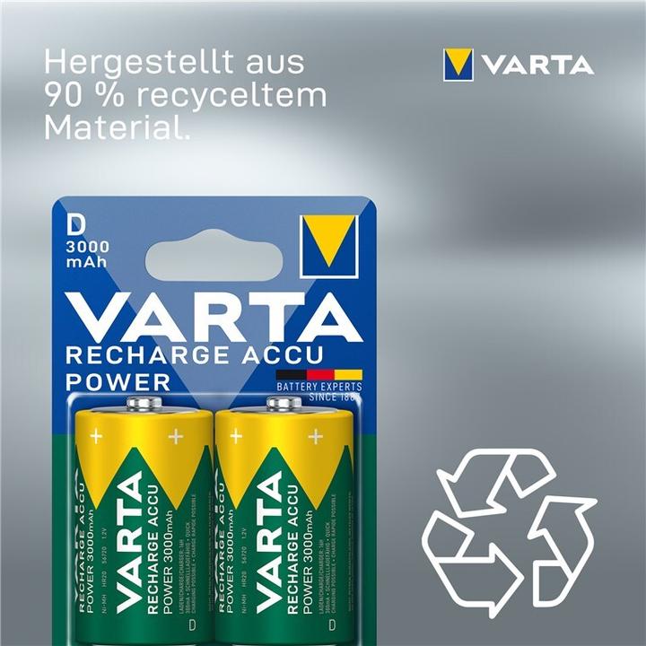 Productafbeelding Varta Recharge Accu Power (2 Pcs., D, 3000 mAh)