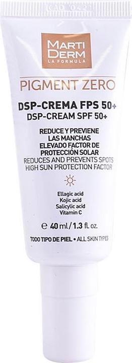 Actual product image Martiderm Pigment Zero DSP Cream SPF50+ (Suntan cream, SPF 50, 40 ml)