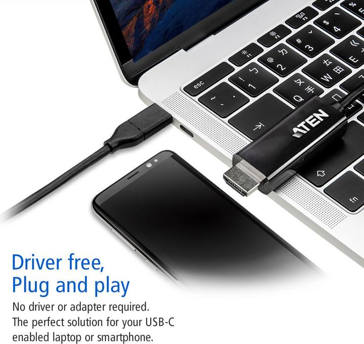 Actual product image Aten USB C – HDMI (2.70 m)