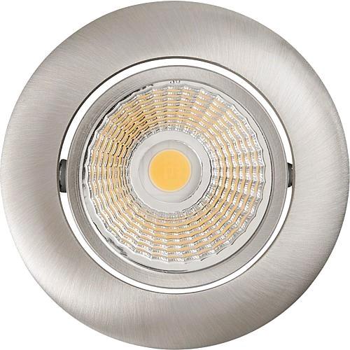 Nobile, Wandleuchte + Deckenleuchte, LEDEinbaustrahlerRund, 8W 4000K, 230V, Nickel gebürst (630 lm)