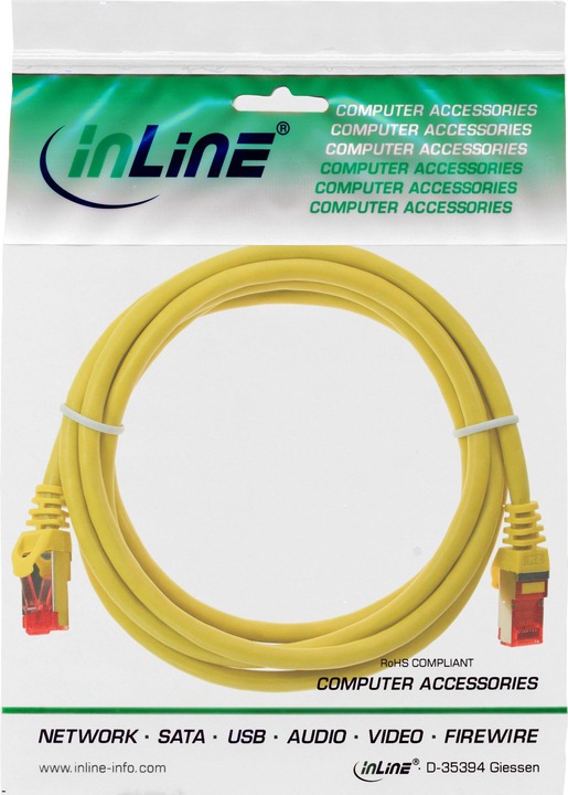 Produktbild InLine Netzwerkkabel (S/FTP, CAT6, 0.50 m)