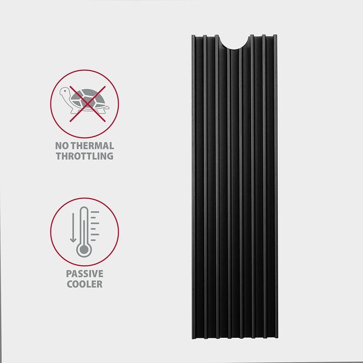 Actual product image Axagon CLR-M2L6 passive M.2 SSD heatsink - 2280, 6 mm height, aluminium