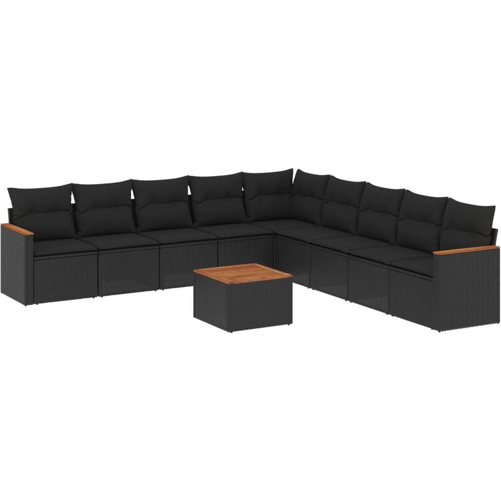 VidaXL, Gartenlounge, 10-tlg. Garten-Lounge-Set mit Kissen