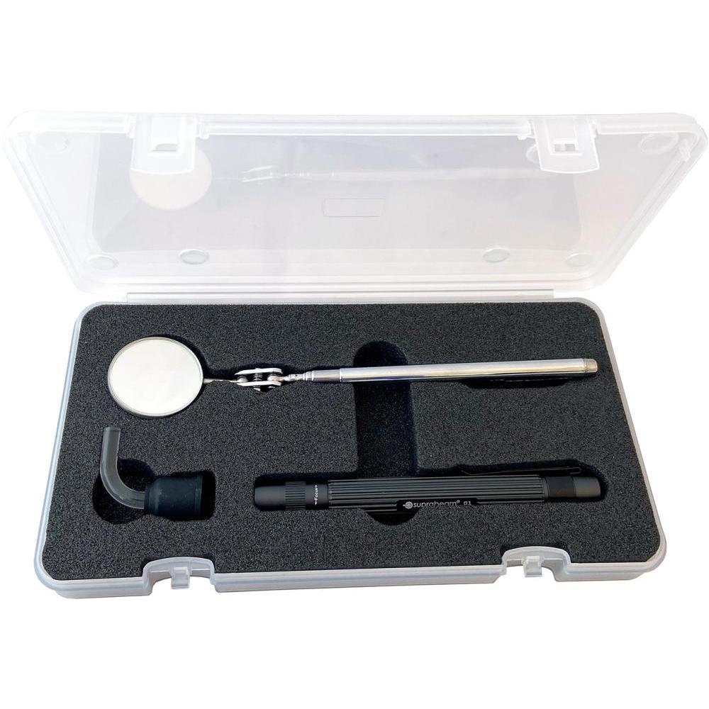 Magni, Fahrzeug Werkzeug, Suprabeam Inspektionsset (3-teilig, Inspektionsspiegel mit Magnetheber/Taschenlampe/Lichtumlen...