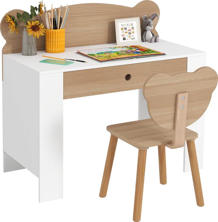 Actual product image Aiyaplay Kinderschreibtisch Set MDF, Kiefernholz Naturholz (Child seating group)