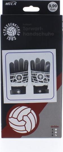 Besttoy Strassenkicker - Torwarthandschuhe - Gr. 6 - schwarz/weiss