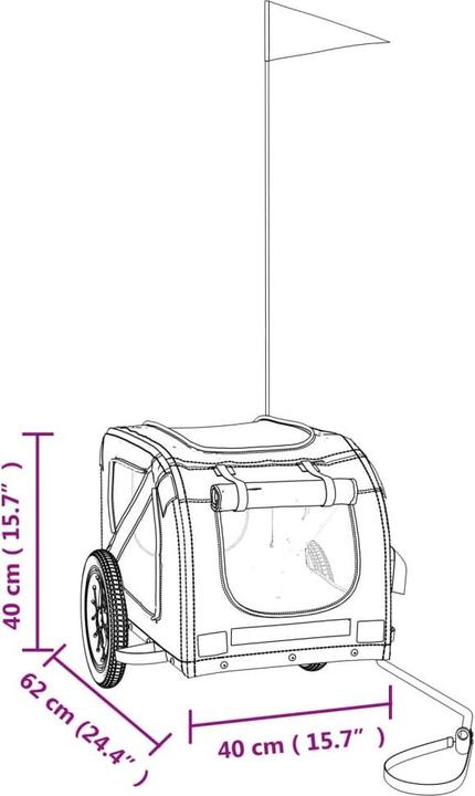 Produktbild vidaXL Fahrradanhänger Hund