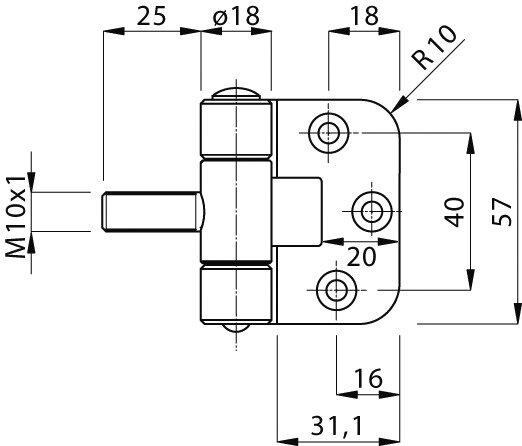 Actual product image Anuba Steel frame hinges