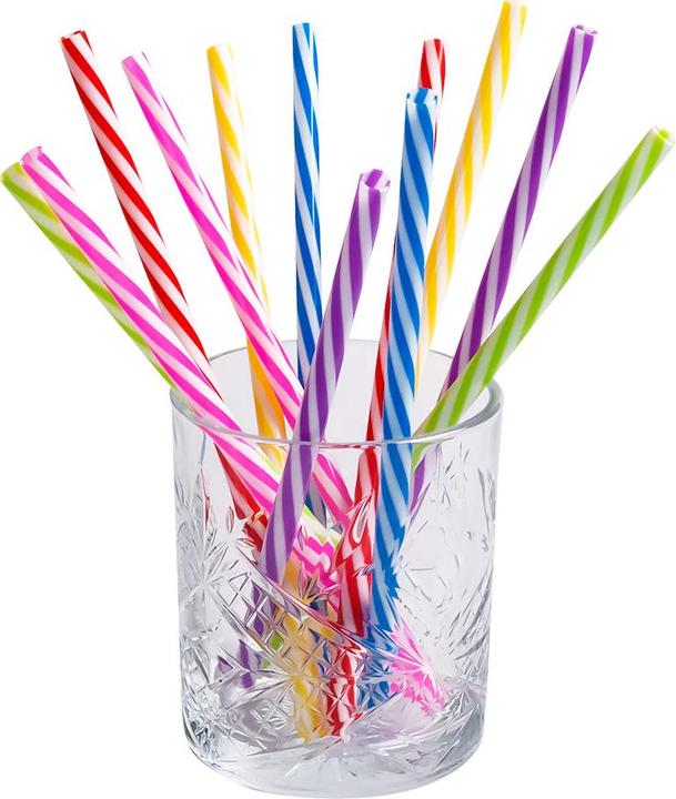 Immagine prodotto Boland 12 cannucce riutilizzabili 6 colori assortiti con pennello 21 cm (12 x)