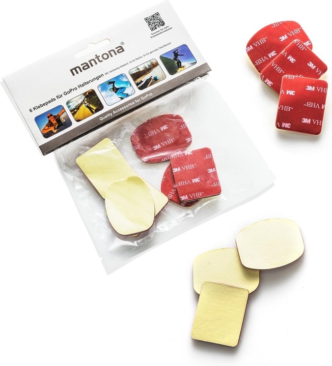 Produktbild mantona 3M Klebepad Set 6 Stück für GoPro (Hero 3, Hero 4, Diverse, hero 5)