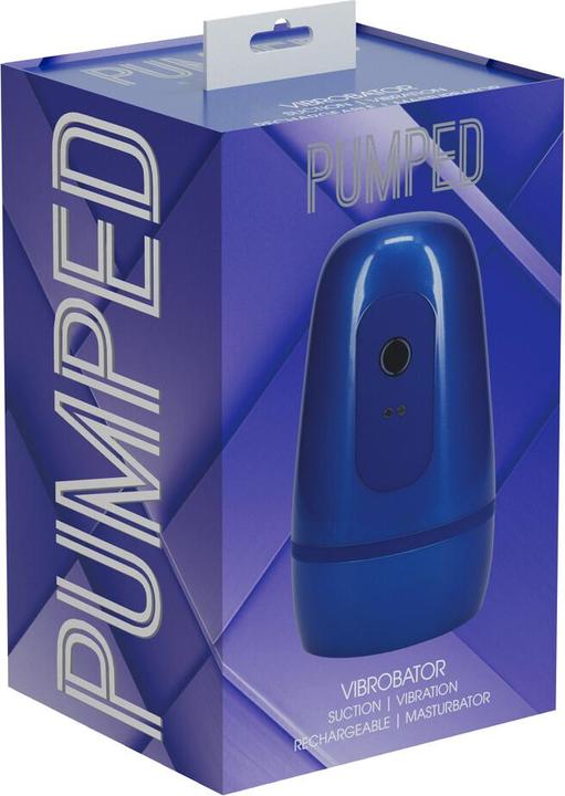 Actual product image Shots Pulsar - Negative Pressure Suction and Vibration Masturbator Pump - Metallic Blue