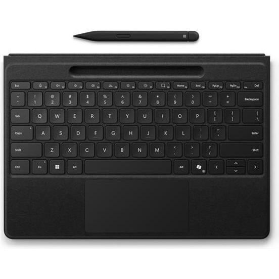 Microsoft MS Srfc Pro Flex KB w Slim Pen CM SC Black Belgium, Stylus, Schwarz