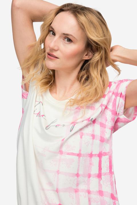 Produktbild Laurasøn T-Shirt, oversized, Karoverlauf, Rundhals, Halbarm (M)