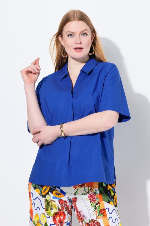 Actual product image Ulla Popken Polo Collar Short Sleeve Blouse (54)