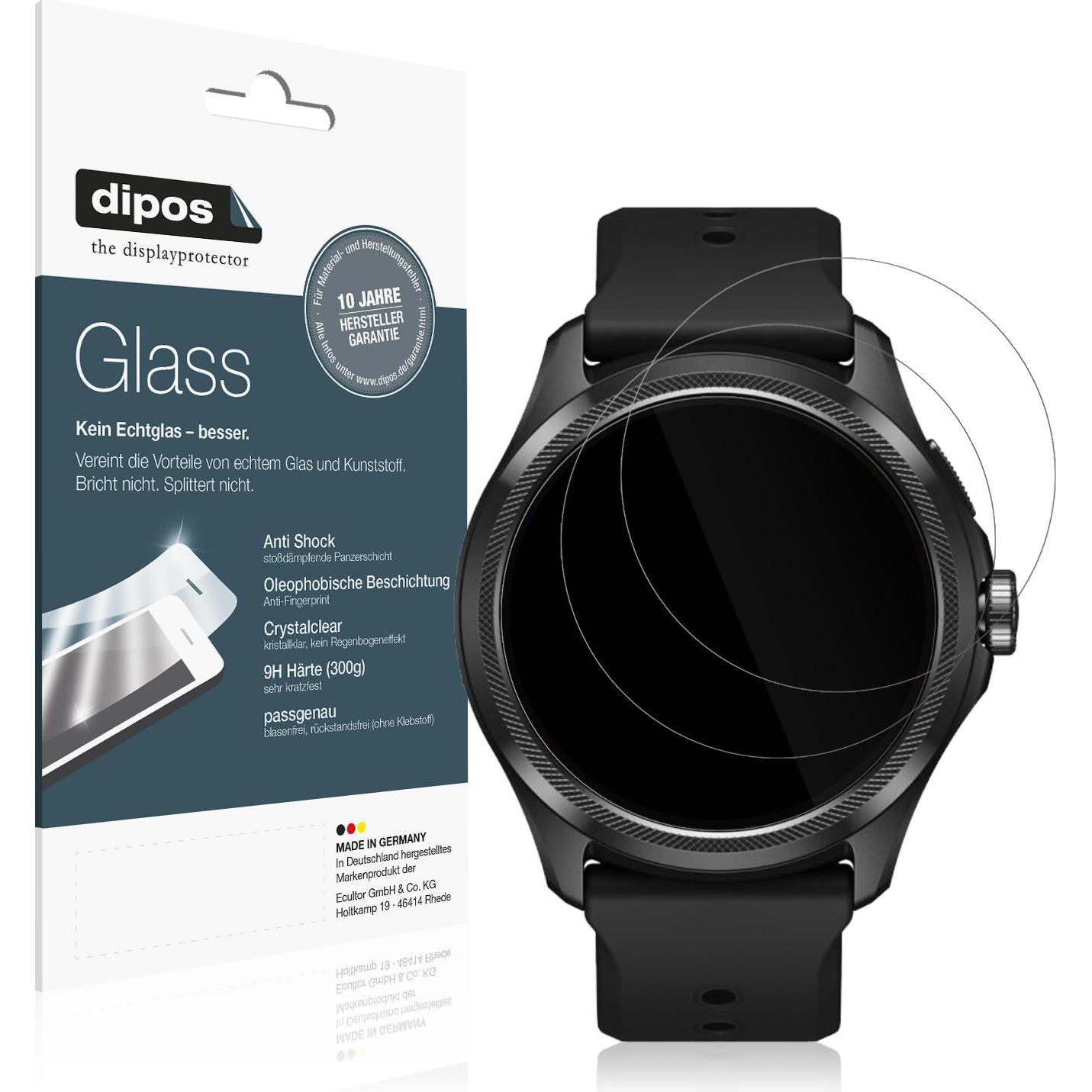 Dipos Displayschutz Anti-Shock, Smartwatch Schutzfolie, Transparent