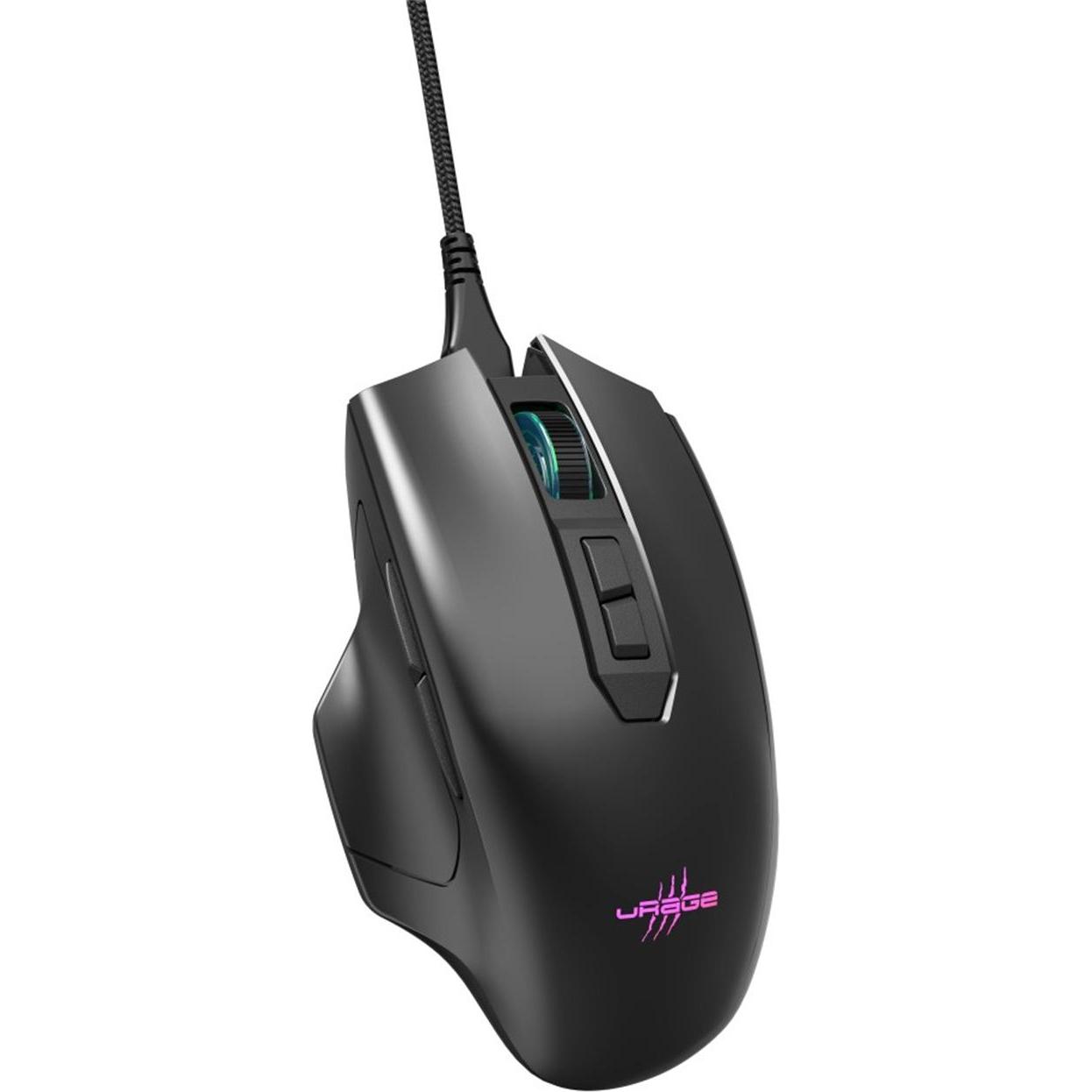 Urage Gaming-Maus Reaper 410, Schwarz (Kabelgebunden), Maus, Schwarz