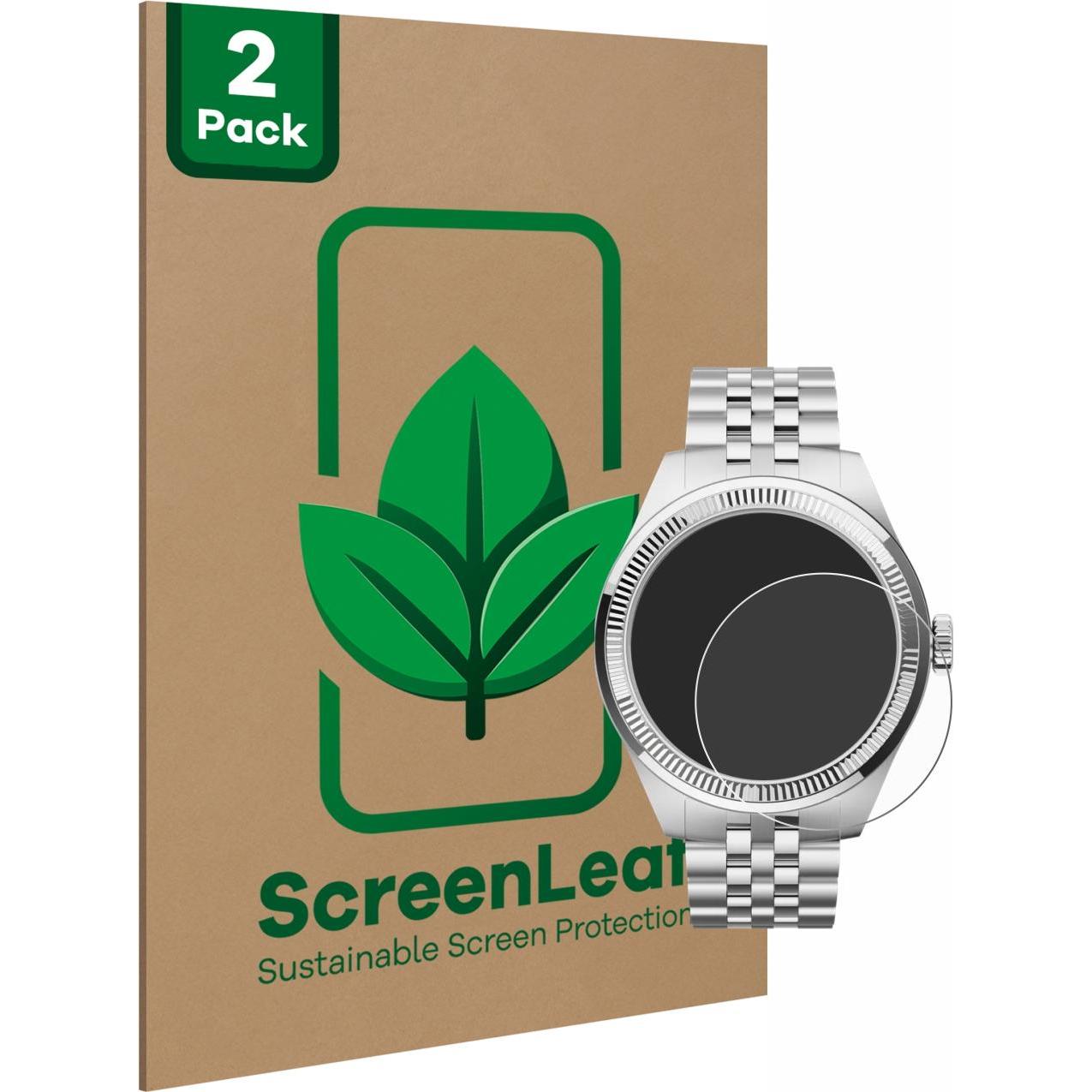 ScreenLeaf Schutzfolie nachhaltiger Displayschutz Displayschutzfolie Folie Klar Transparent, Smartwatch Schutzfolie, Tra...