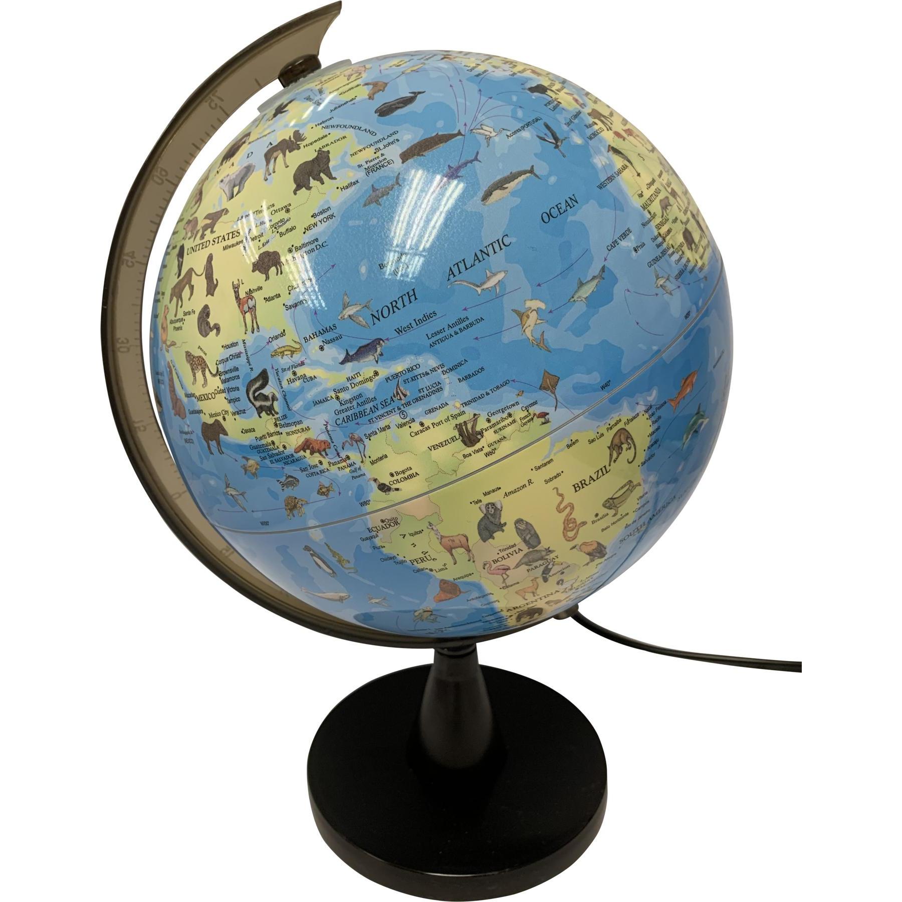 Thumbnail - Tele, Globus, Globe with animals and light 20 cm (TY6190) (20 cm)