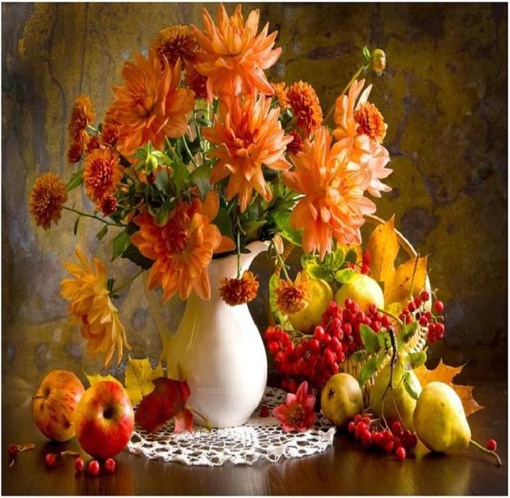 Produktbild Enjoy Puzzle ENJOY-1233 - Still Life with Orange Dahlias, Puzzle, 1000 Teile (1000 Teile)