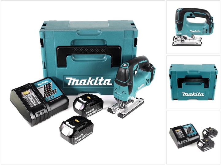 Produktbild Makita DJV 182 RTJ Akku Pendelhubstichsäge 18V Brushless + 2x Akku 5,0Ah + Ladegerät + Makpac