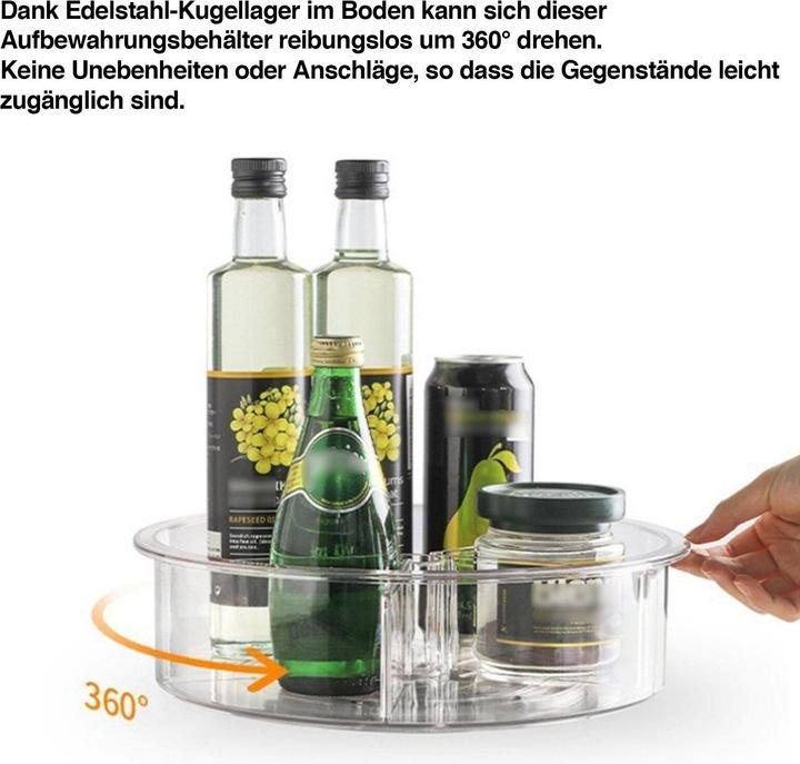 Actual product image Bins and Boxes Turntable Lazy Susan CLAR