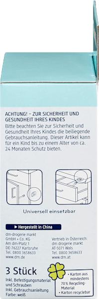 Nährwerte und Zutaten dm babylove Schrank- und Schubladensicherung