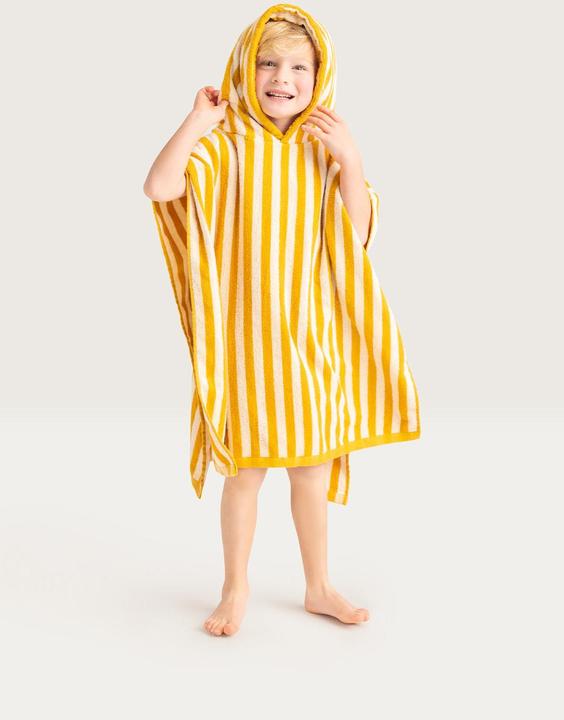 Productafbeelding Swim Essentials Luxe strandponcho geel gestreept
