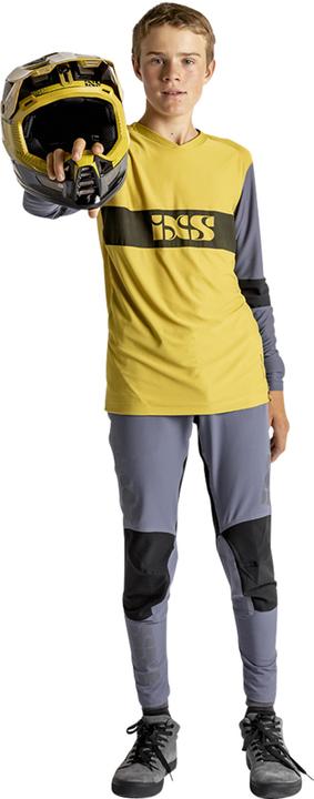 Actual product image iXS Trigger EVO Kids Long Sleeve Jersey - Acacia / Charcoal (L)