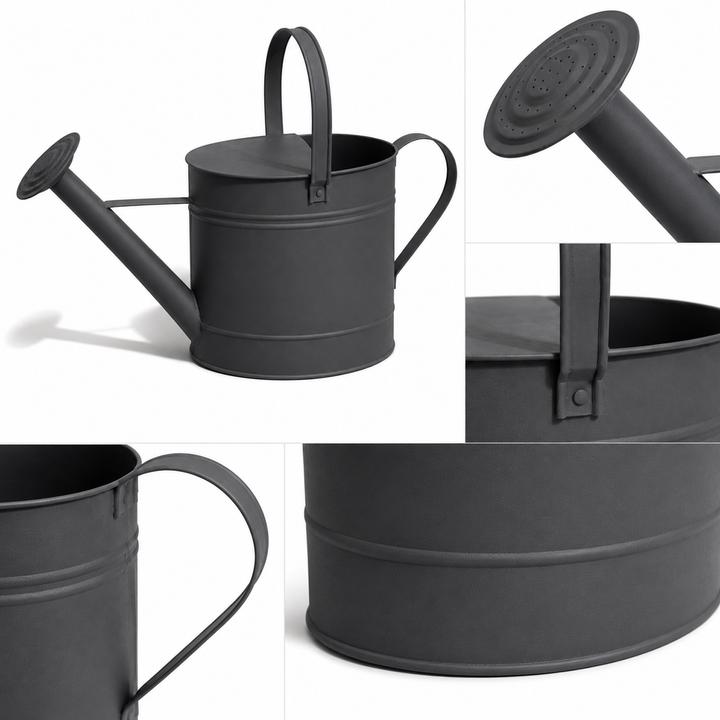Produktbild Mojawo Giesskanne Blechkanne Metallkanne Kanne Dekokanne Anthrazit 7,5 Liter (7.50 l)
