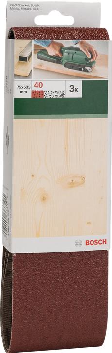 Actual product image Bosch Zubehör 3-piece sanding belt set for belt sander, red quality K = 40 (40)