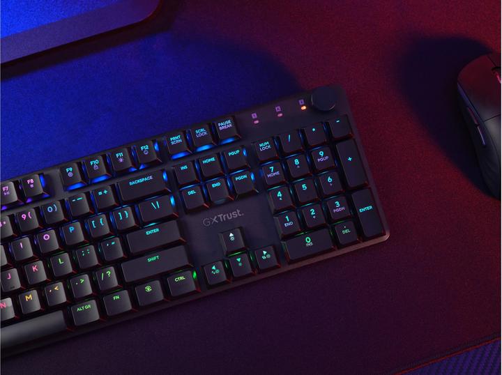 Actual product image Trust GXT868 TORIX Wirless Mechanical Keyboard (US, Cable, Wireless)