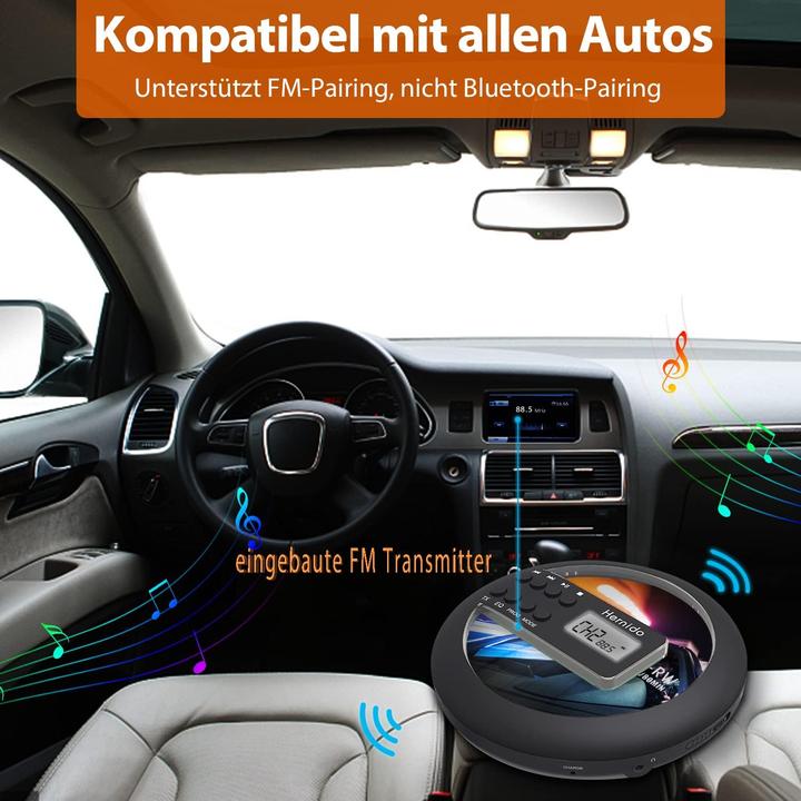 Image du produit Hernido Lecteur CD portable pour voiture