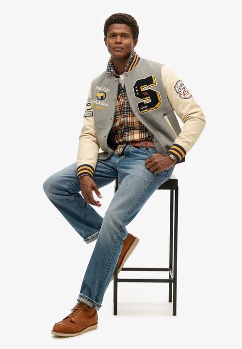 Actual product image Superdry College Patched Bomber Jacket (XXL)