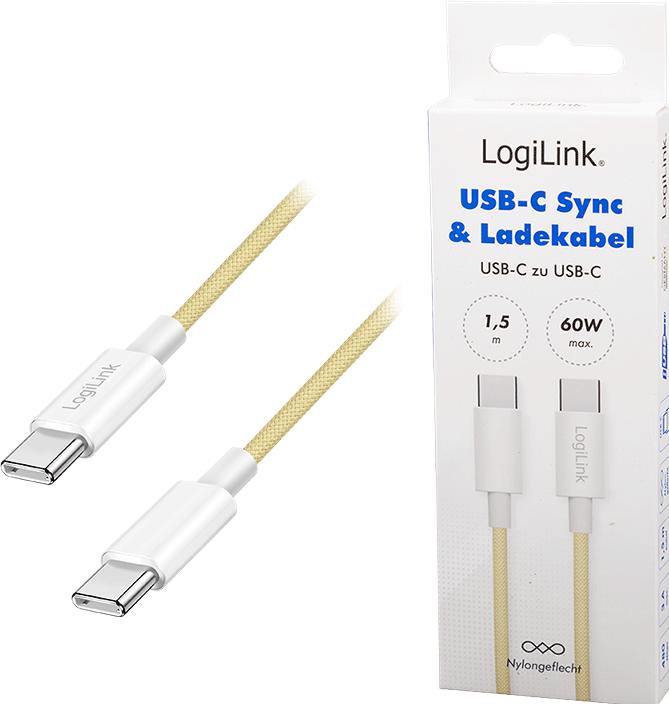 Image du produit LogiLink USB C – USB C (1.50 m, USB 2.0, 60 W)
