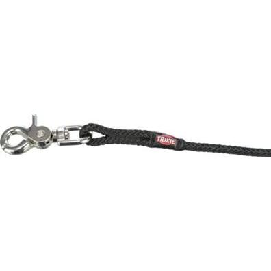 Thumbnail - Trixie Hondenriem Sleeplijn Trigger Snap Haak Rond Zwart (Hund, Allgemein), Halsband + Leine