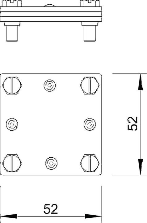 Actual product image OBO Bettermann OBO 255/A FL/FL Cross connector without intermediate plate