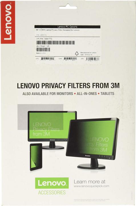 Image du produit Lenovo ThinkPad 12,5" Filtre de confidentialité (X220) (12.50")