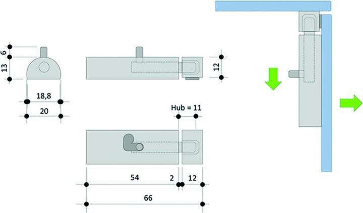 Produktbild Bohle Türsicherungen - Grendelriegel (1 Stk.)