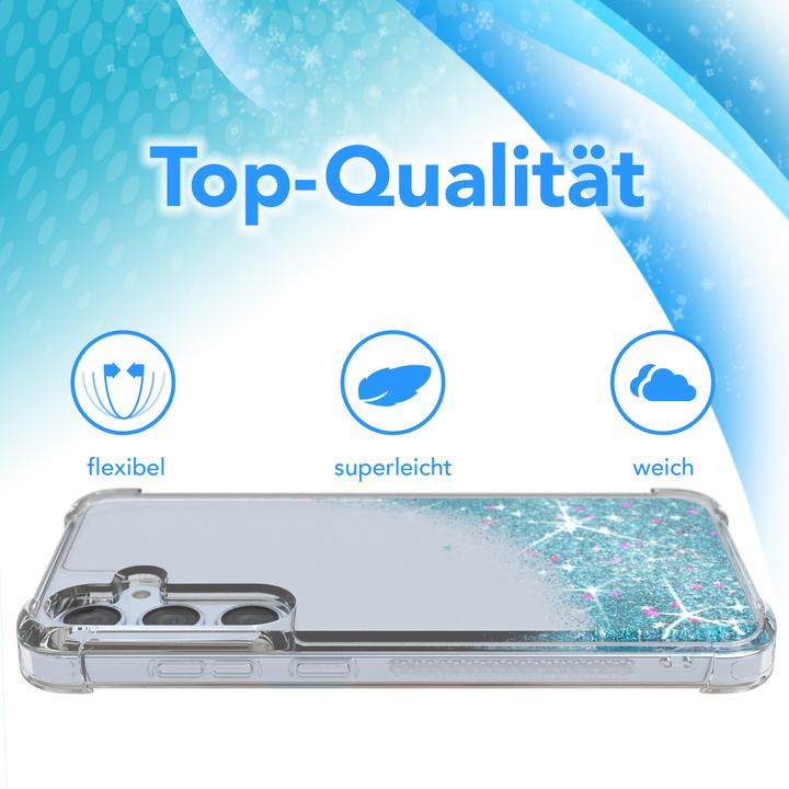 Produktbild EAZY CASE Liquid Glittery Hülle für Galaxy S24 Plus (Samsung Galaxy S24+)