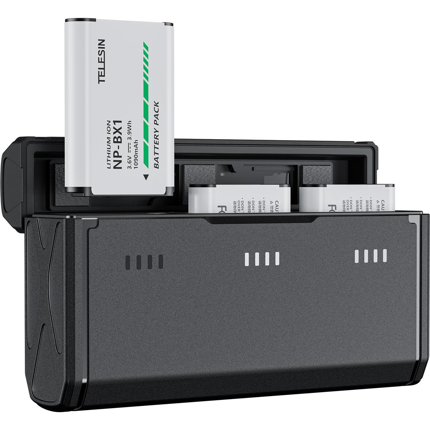 Telesin multifunctional pocket charger and 2pcsNP-BX1 Camera battery kit for NP-BX1 Camera Battery, Action Cam Zubehör